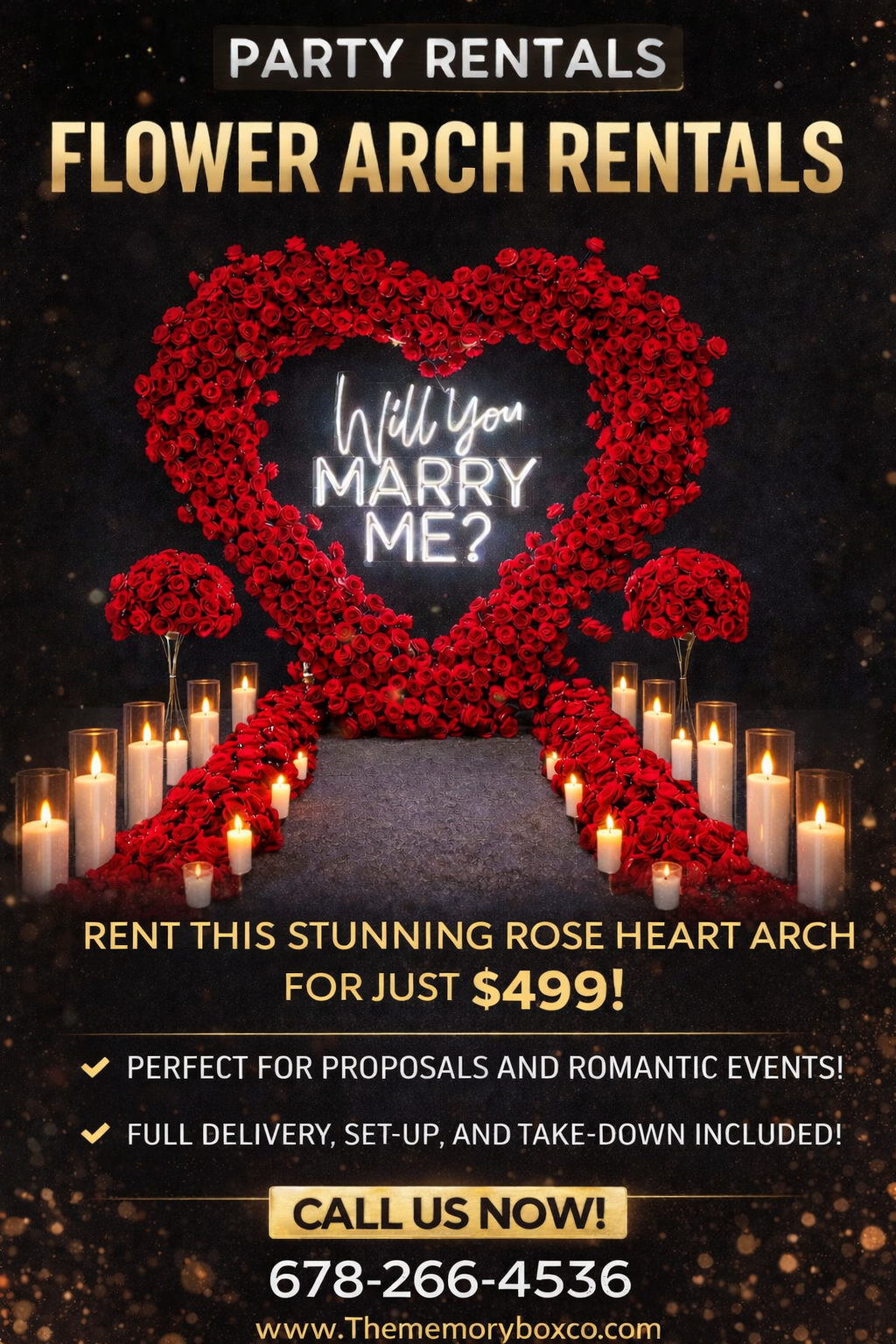 Flower Arch Rental /Proposal /Vow Renewal / Set-up